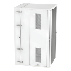 Gabinete PanZone de Montaje en Pared, de 19in, Puerta con Ventana de Seguridad, 26 UR, 762mm de Profundidad, Color Blanco