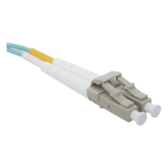 Jumper de Fibra Óptica Multimodo 50/125 XGLO OM3, LC-LC Duplex, OFNR, Color Aqua, 3 Metros (9.84 Pies)
