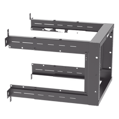 Rack PanZone® de Montaje en Pared, de 19in, Profundidad Ajustable, Rieles Numerados y Roscados #12-24, 9 UR, Color Negro