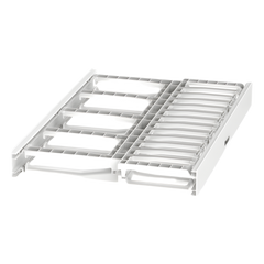 Organizador de Cables Horizontal NetManager de Alta Densidad, Doble (Frontal y Posterior), Para Rack de 19in, 1UR, Color Blanco