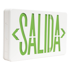 Letrero LED de Emergencia SALIDA / Voltaje Dual 120/240 VAC / Montaje Universal / Batería Ni-Cd Incluida