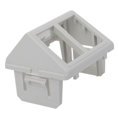 Adaptador para Placa de Pared CT, de Dos Salidas, Angulado, Color Blanco