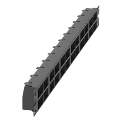 Panel de Parcheo Modular Mini-Com (Sin Conectores), Plano, Sin Blindaje, Alta Densidad, Números Pre-impresos, de 48 Puertos, 1 UR