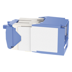 Conector Jack RJ45 Estilo TG con Ventana, Mini-Com, Categoría 6A, de 8 Posiciones y 8 Cables, Color Azul