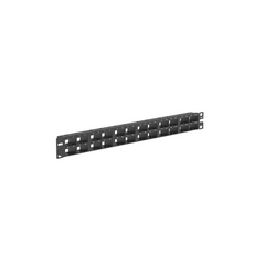Panel de Parcheo Modular Mini-Com (Sin Conectores), Plano, Blindado, Alta Densidad, de 48 Puertos, 1UR