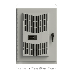 Gabinete para Exterior Tipo 4X de 22 UR / Aluminio Soldado / 1270 x 762 x 508 mm (50 x 30 x 20 in) / Exterior IP66 / Montaje Almohadilla / Aire de Precisión / Gris RAL 7035