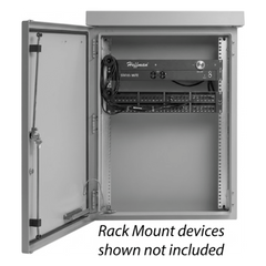Gabinete Para Exterior OSP ComLine de 18 UR, 700 mm de Ancho, 600 mm de Profundidad De Aluminio, Color Gris Claro Con Protección NEMA 4/12/4X/3/3R; IP66