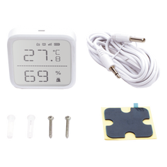 (AX PRO) Detector de Temperatura y Detector de Humedad Inalámbrico / 2.7" de Tamaño / Uso en Interior / Rango de Detección desde -35°C hasta 99°C
