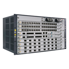 OLT Modular tipo Chasis GPON/XGS-PON Combo, 7 Ranuras de Servicio, Incluye 1 Tarjeta de Servicio de 16 puertos GPON