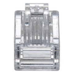 Plug RJ45 Cat5e, Para Cable UTP de Calibres 24-26 AWG, Chapado en Oro de 50 Micras, Paquete de 100 Piezas