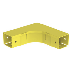 Ángulo Recto a 90º Horizontal con Tapa, Para Canaletas FiberRunner™ 2X2, Color Amarillo
