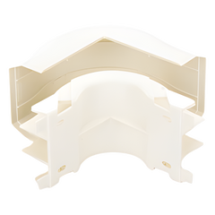 Esquinero exterior, para uso con canaleta T45, Material PVC Rígido, Color Blanco Mate