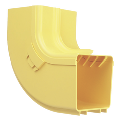 Bajada Vertical Interior de 90º con Tapa, Para uso con Canaletas 4X4 FiberRunner™, Color Amarillo