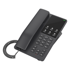 Teléfono IP Hotelero, 2 líneas SIP con 2 cuentas, codec Opus, IPV4/IPV6, color negro, con gestión en la nube GDMS