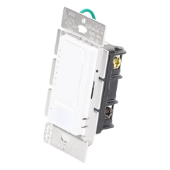 Atenuador de pared con sensor de ocupación y vacancia Maestro, 120 V, 600 W incandescente/halógeno y 150 W LED/CFL regulables, unipolar o multilocalización, blanco