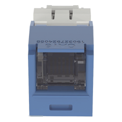 Conector Jack RJ45 Estilo TG con Ventana, Mini-Com, Categoría 6, de 8 Posiciones y 8 Cables, Color Azul