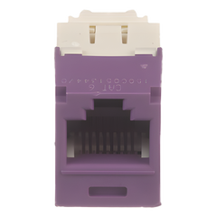 Conector Jack RJ45 Estilo TG, Mini-Com, Categoría 6, de 8 Posiciones y 8 Cables, Color Violeta