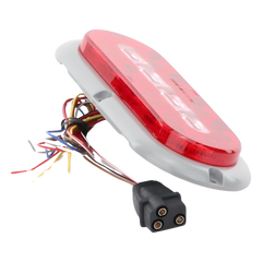 Plafon Ovalado Trasero de 18 LED, Rojo/Blanco/Ambar, 7.5 Pulgadas