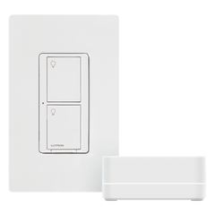 Kit de inicio Caseta Wireless con hub Smart Bridge, interruptor on/off inteligente de 5 A con neutro y placa Claro, control por app y asistentes de voz