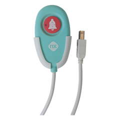 Terminal de Cama Inalámbrico / Botón de Alarma Presencia y Médico / IP54 / Material ABS Antibacteriano / RF 433MHz / 400 metros Distancia Transmisión (linea de vista)/ Alimentación 2xAAA / Protocolo POCSAG