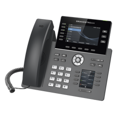 Teléfono IP Wi-Fi, Grado Operador, 6 líneas SIP con 6 cuentas, pantalla a color 4.3", puertos Gigabit, Bluetooth, PoE, codec Opus, IPV4/IPV6 con gestión en la nube GDMS
