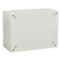 Gabinete de Acero IP66 Uso en Intemperie (400 x 300 x 300 mm) con Placa Trasera Interior Metálica y Compuerta Inferior Atornillable (Incluye Chapa y Llave T). Ideal para Centros de Carga y Tableros de Control.
