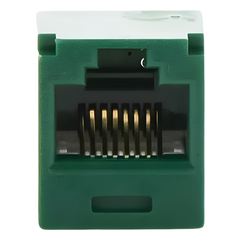 Conector Jack RJ45 Estilo TG, Mini-Com, Categoría 6, de 8 Posiciones y 8 Cables, Color Verde