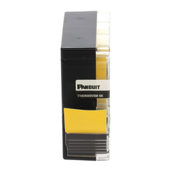 Casete de Etiquetas de Vinilo de Cinta Continua, Color Negro Sobre Amarillo, Uso Interior/Exterior, 24 mm (0.94 Pulgadas) de Ancho x 7 Metros (23 Pies) de Largo