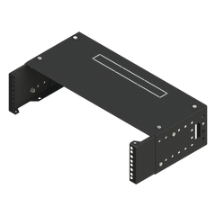 Rack Abierto de montaje en Pared, de 19in, Profundidad Ajustable (8" a 12") de 2.5 Unidades de rack, con Capacidad de Crecimiento.
