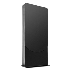 Kiosko tipo Vertical color negro para Pantallas 55" / Construcción Totalmente en Acero / Base Plana / 6 Tomas Eléctricas con Supresor de Picos / Ventilación Termostática / Capacidad de Carga 125-150 lb (56-68 kg)