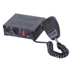 Sirena Vehicular de 100W de Potencia, Con Switch Giratorio de 6 posiciones y Micrófono Integrado de Uso Rudo