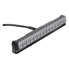 Luz Auxiliar de 45 LED, Top Rojo, Tricolor Rojo/Ambar/Blanco, 11.42", Lente Transparente, SAE