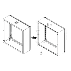 Gabinetes para pantalla HMI Industrial de Acero / 400x600x210 mm (15.7x23.6x8.3 in) / IP55 IK10 / Compatible con Montaje de Brazo Oscilante / Placa Frontal Removible