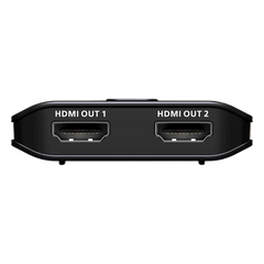 Splitter HDMI 2 Puertos True 4K Essentials | Resolución 3840x2160@60Hz | EDID Sync | HDR10+ | HDCP 2.2 | 18Gbps | LPCM 7.1 | Control por Botón | Plástico | 0.03 kg | 6.10 x 5.65 x 1.52 cm (2.4 x 2.22 x 0.6 in)