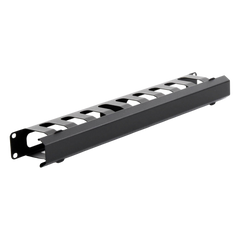 Organizador de Cables Horizontal de 1U para Rack de 19" con Cubierta Metálica