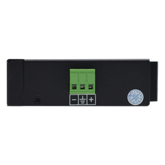 Inyector PoE Industrial / DC entrada 12-57V / PoE salida de Hasta 90W / Carcasa de Metal / Riel DIN / Aplicaciones CCTV