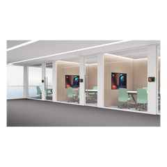 Panel Touch Para Programación De Salas De Reuniones Todo En Uno Con Indicadores LED Laterales Moderno y Ultrafino
