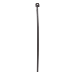 Cincho de Nylon 6.6 de Bloqueo, 203 mm largo x 2.5mm ancho, Color Negro, Exterior Resistente a Rayos UV, Paquete de 100pz