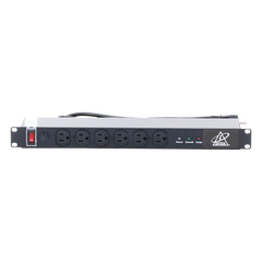 Protector Contra Sobretensiones de 120 VCA, 15 A, 12 Salidas, Montaje en Rack 1U, Servidores Montados en Rack, Sistemas de Voz, Controladores, Equipos de Video Vigilancia