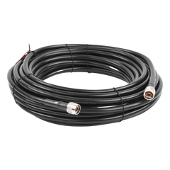 Jumper Coaxial de 50 Ohm con Cable Wilson-400 | Conector N Macho en los Extremos | 15.24 Metros (50 Pies) de Longitud.