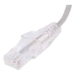 Cable de Parcheo Slim UTP Cat6 - 20 cm (7.87 Pulgadas) Gris Diámetro Reducido (28 AWG)