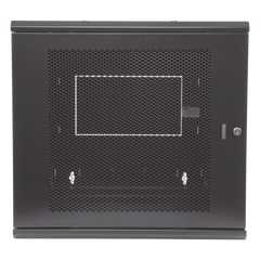 Gabinete PanZone de Montaje en Pared, de 19in, Puerta Ventilada, 12 UR, 635mm de Profundidad, Color Negro