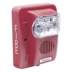 Sirena Estrobo, 12 Vcd, Multi-Candela 15 hasta 110 cd, Montaje En Pared, Color Rojo, Serie HEC3 (0500-05980) Hochiki