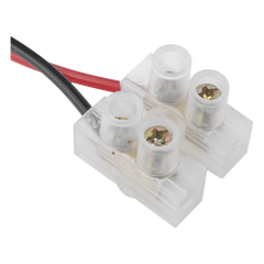 Cable de Alimentación con Conector Macho a Bloque de Terminal Atornillable / Calibre 18 AWG / Longitud 28.5 cm (11.22 Pulgadas) / Ideal para Alimentación de Cámaras