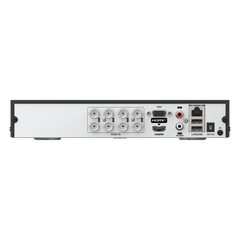 DVR 8 Canales TurboHD + 4 Canales IP / 5 Megapixel Lite - 3K Lite / Audio Bidireccional / ACUSENSE Lite / 1 Bahía de Disco Duro / H.265+ / Salida en Full HD