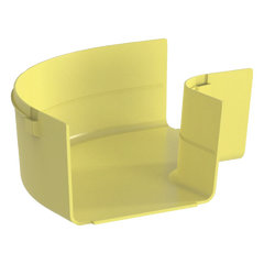 Ángulo Recto a 90º Horizontal, Para Canaletas FiberRunner™ 6X4, Color Amarillo
