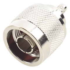 Conector N Macho Inverso de Anillo Plegable para cables RG-58/U, RG-142/U.