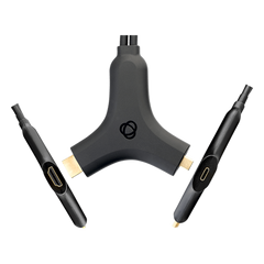 Adaptador Activo Multi-Formato | HDMI + USB 3.2 a USB-C | 4K@30Hz 4:4:4 | 60W PD | Carcasa ABS | Cable 2.7 m (8.85 ft)