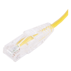 Cable de Parcheo Slim UTP Cat6 - 20 cm (7.87 Pulgadas) Amarillo Diámetro Reducido (28 AWG)