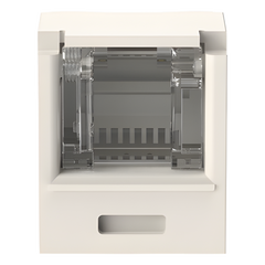 Conector Jack RJ45 Estilo TG con Ventana, Mini-Com, Categoría 6A, de 8 Posiciones y 8 Cables, Color Blanco